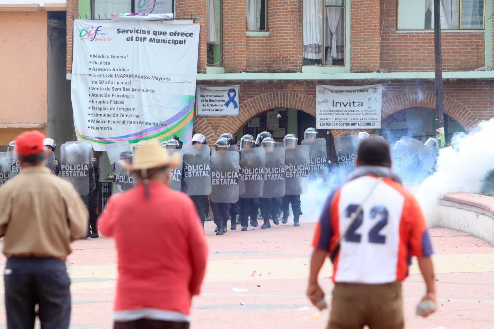 Nueve detenidos tras disturbios en Temoaya; la población demandaba