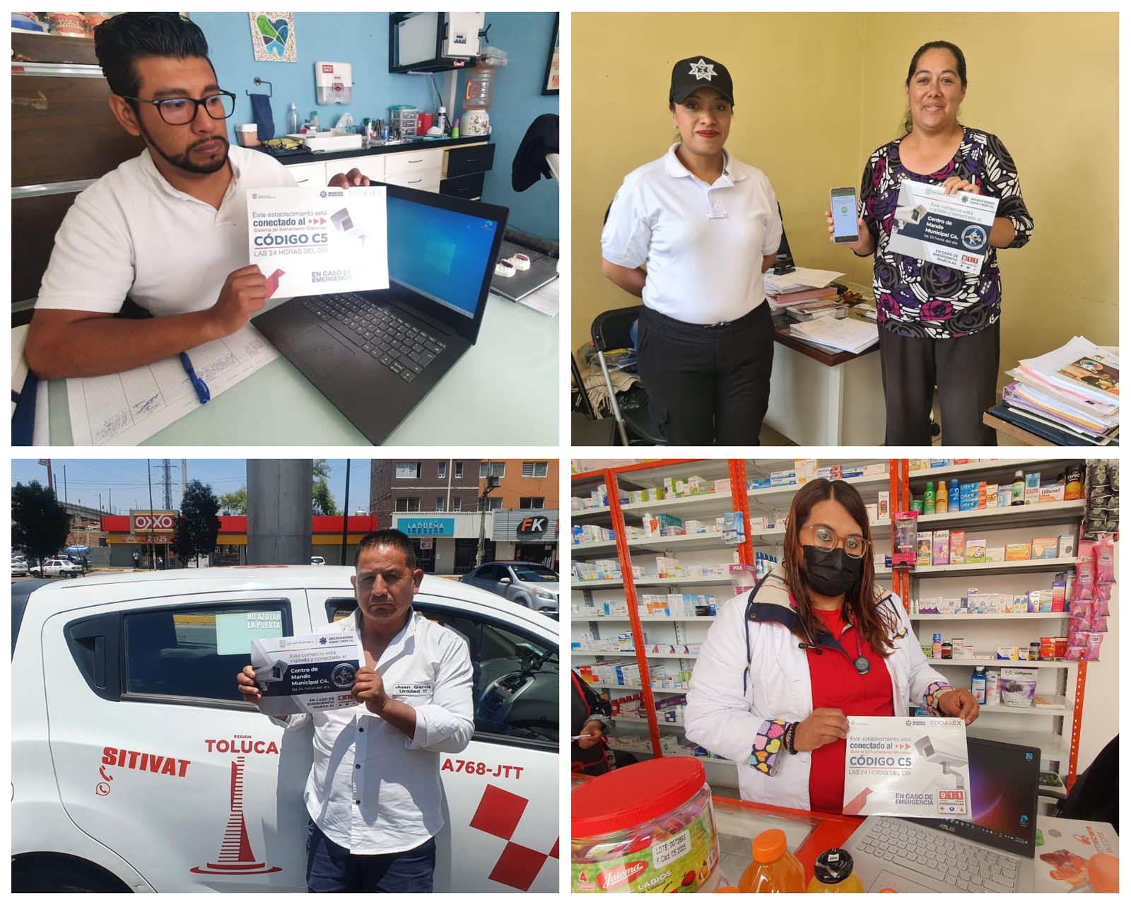 Más de 3 mil comercios ya tiene Botón de Alertamiento C5 en San Mateo Atenco