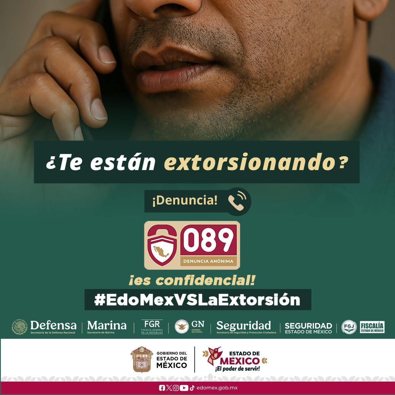 Intensifica Edomex lucha contra la extorsión mediante la línea de denuncia anónima 089