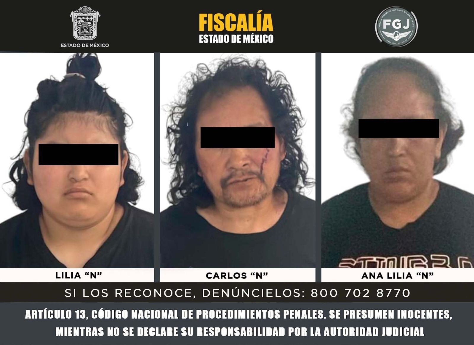 Vinculan a proceso penal a presuntos responsables del secuestro y homicidio de Fernandito