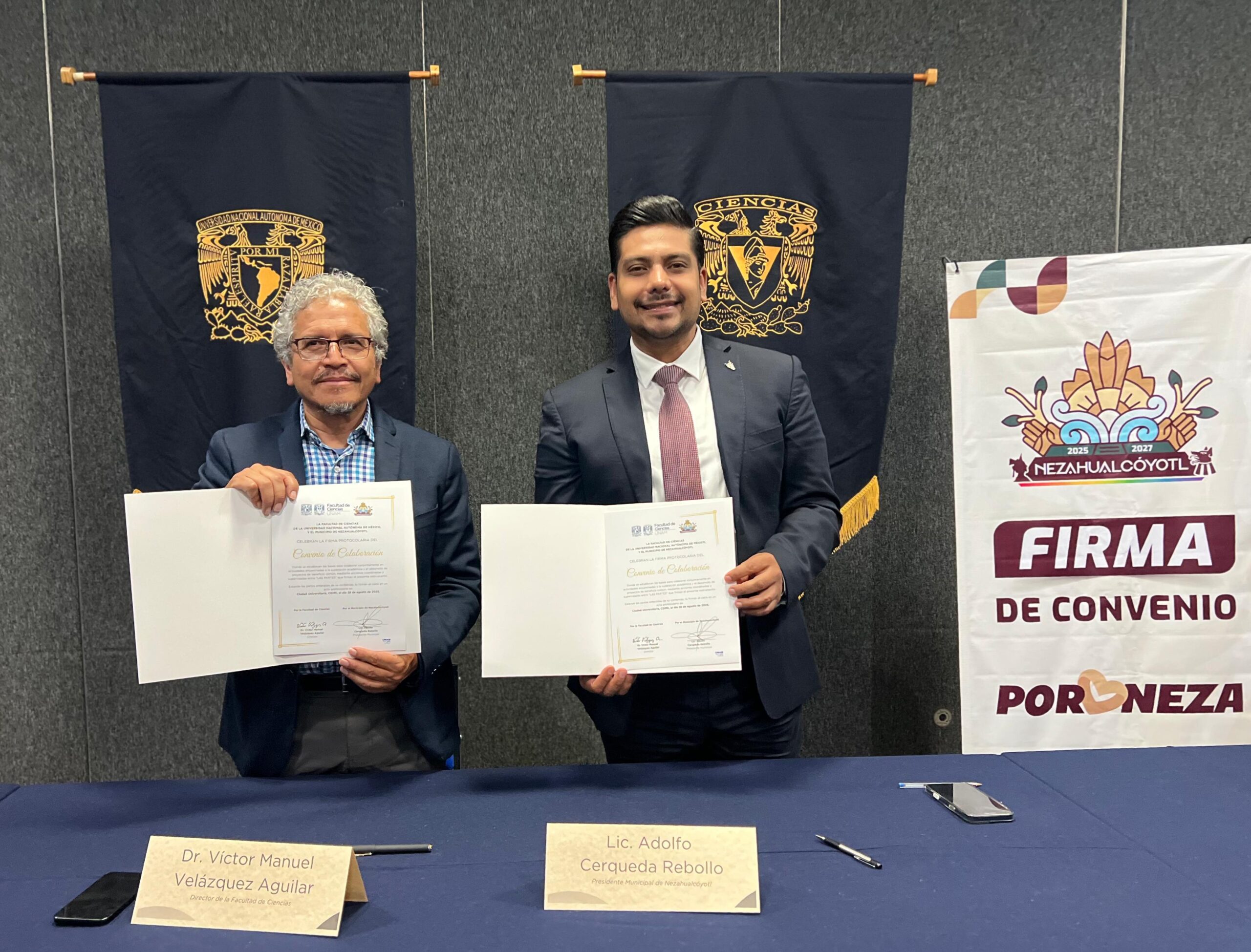 Firma Gobierno de Neza convenio con la UNAM para impulsar la ciencia, el deporte y la cultura