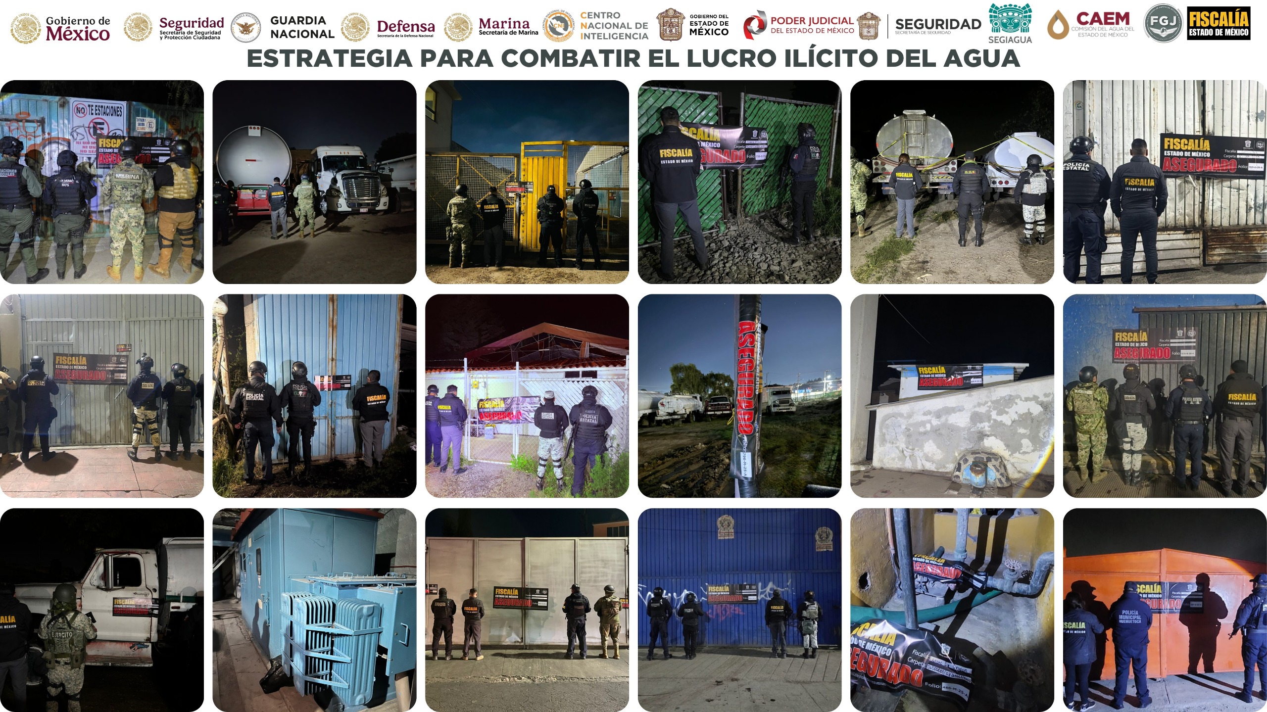 Emprende Fiscalía Edomex operativo contra el huachicol de agua en 48 municipios mexiquenses