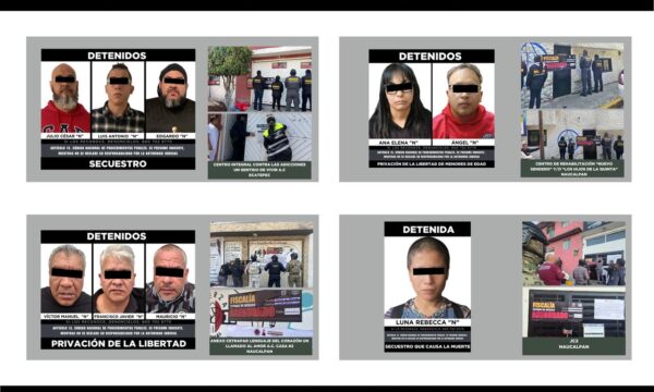 Detienen a 8 personas tras intervención en Centros de Rehabilitación de Adicciones en Edomex