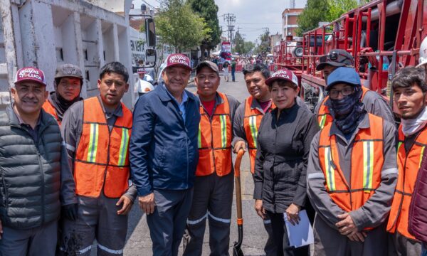 Delfina Gómez y Ricardo Moreno dan banderazo a pavimentación intensiva en Toluca