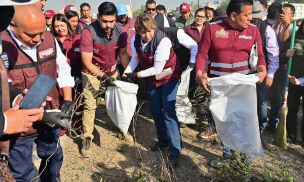 Delfina Gómez encabeza mega jornada de limpieza en el oriente del Edomex; retiran más de 21 toneladas de basura