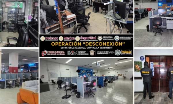 Operación Desconexión: 102 personas detenidas y 192 inmuebles asegurados dedicados a la extorsión