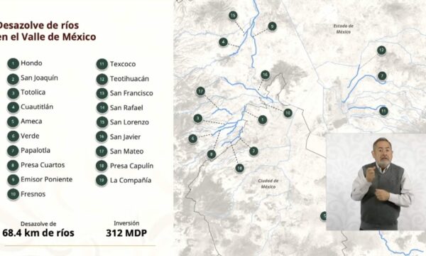 Realiza Conagua obras para reducir inundaciones en el Valle de México.