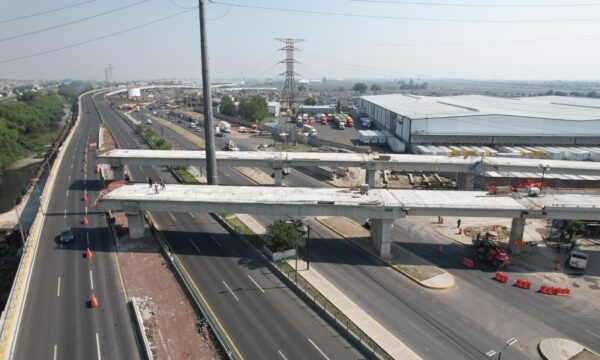 Comienza colocación de trabes del puente “La Mexiquense”; habrá cierres nocturnos en el Circuito Exterior Mexiquense