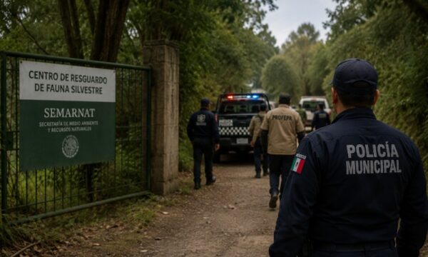 Escapa tigre de centro de resguardo en Tepetlaoxtoc; despliegan operativo y llaman a extremar precauciones