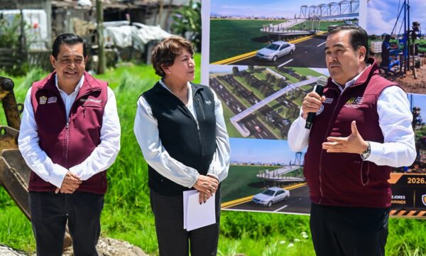 Inician construcción de puente peatonal «Ojo de Agua» en Toluca; beneficiará a más de 82 mil habitantes