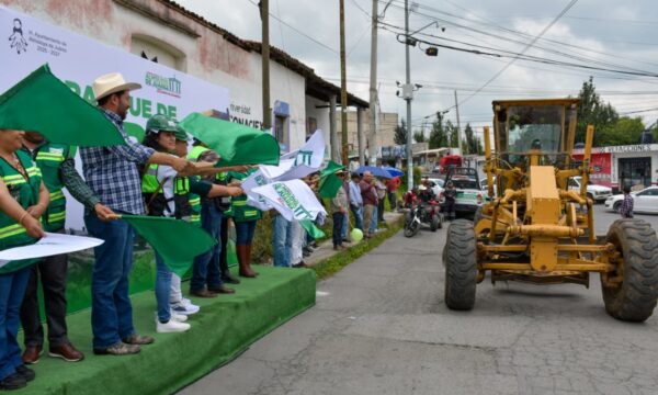 Inicia Almoloya de Juárez rehabilitación de la avenida Los Pinos; sustituirán asfalto por concreto hidráulico