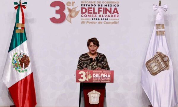 Delfina Gómez enumera avances y reconoce pendientes al rendir su Tercer Informe