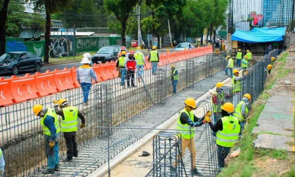 Avanza construcción de Linea V del Mexibús El Rosario-Lechería; autoridad reitera que se repondrán árboles