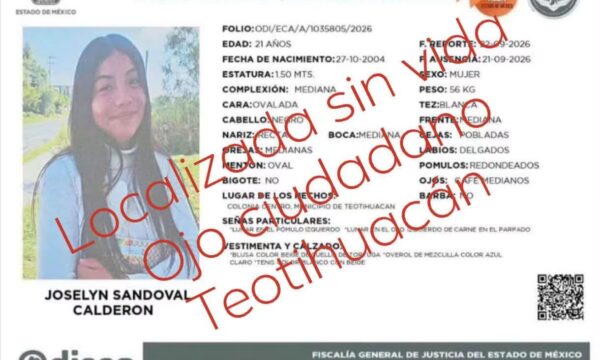 Localizan sin vida a joven reportada como desaparecida en Otumba; uno de los jóvenes hallados en un auto era su novio