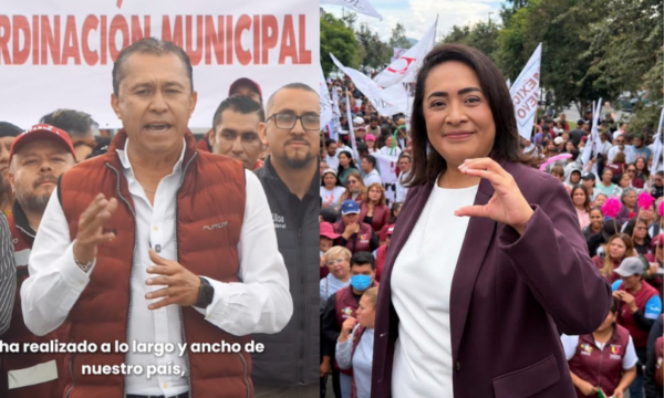 Carmen de la Rosa y Gerardo Ulloa se registran a la coordinación municipal de Morena en Nezahualcóyotl