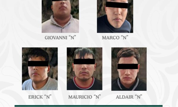Detienen a cinco hombres por extorsión y secuestro en Teotihuacán y Acolman
